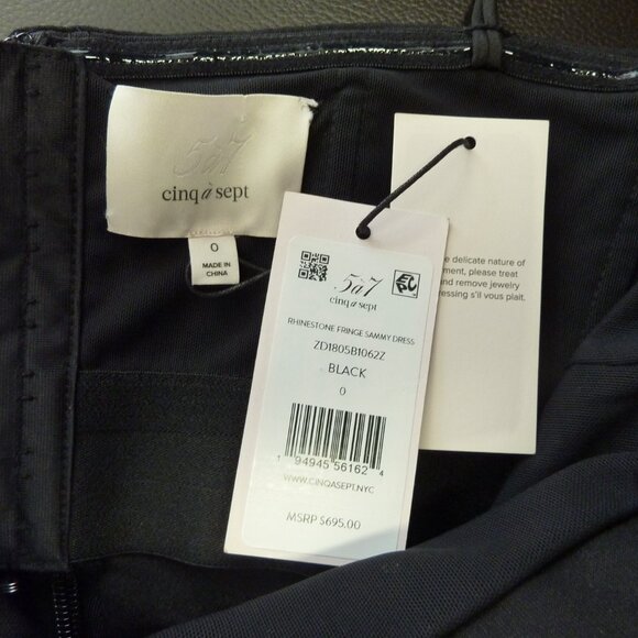 Cinq à Sept Sammy Rhinestone Fringe Midi Dress - Picture 16 of 16